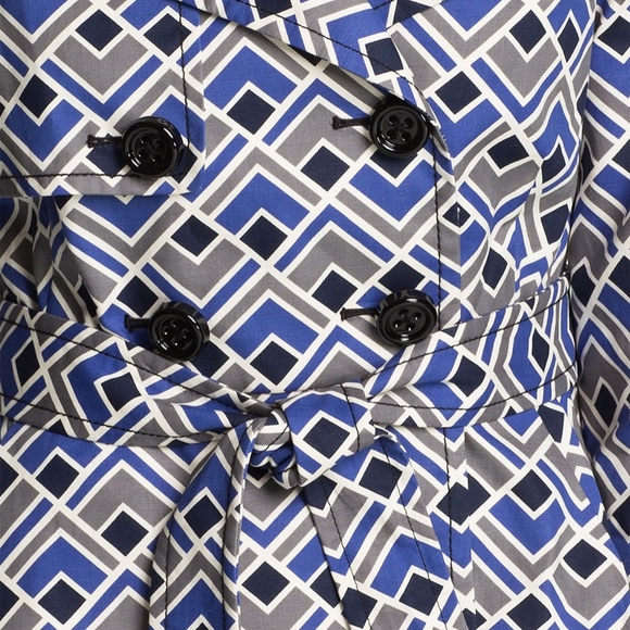 NWT $578 Kate Spade New York Lettie Printed Cotton Trench in size 0! - Picture 7 of 8